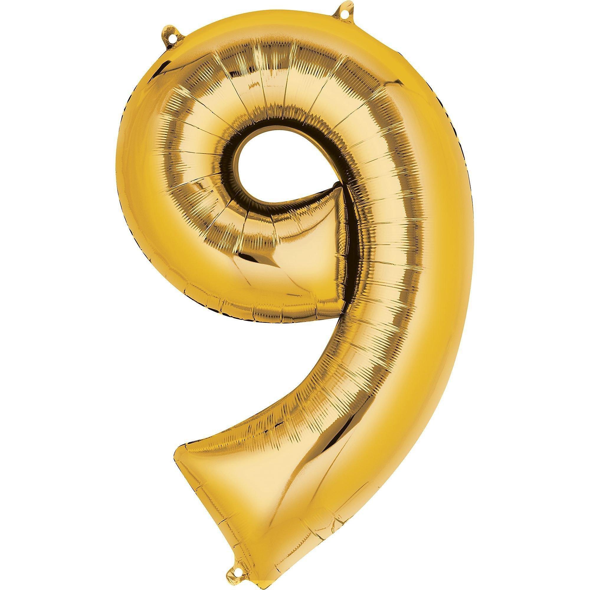 34in Number (0-9) Balloon, Assorted Colors