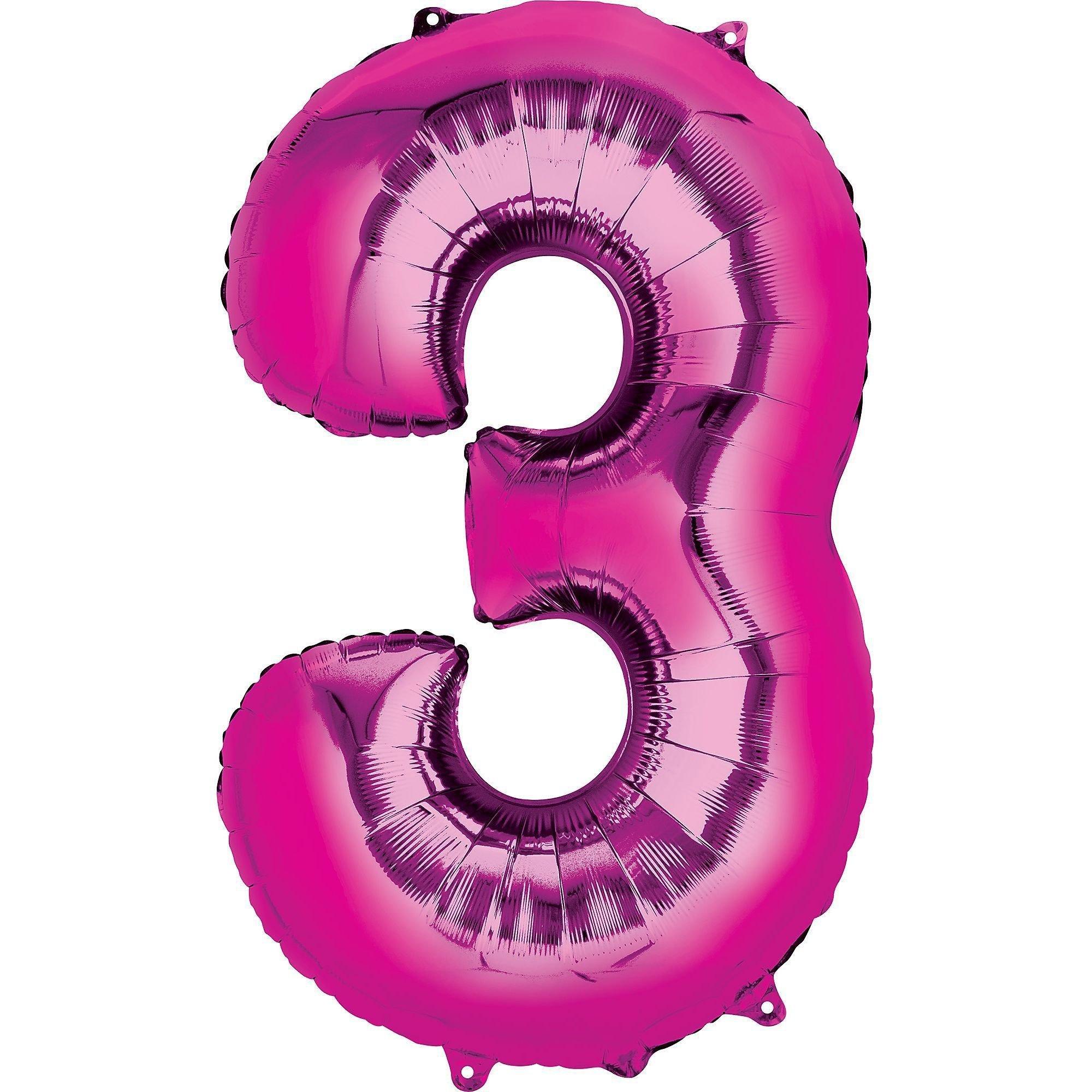 34in Number (0-9) Balloon, Assorted Colors