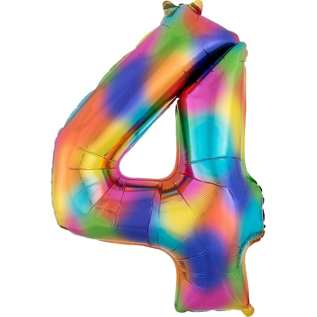 34in Number (0-9) Balloon, Assorted Colors