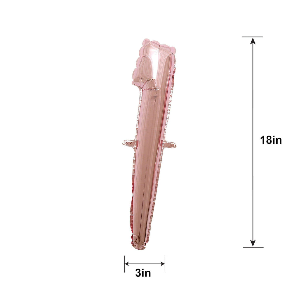 Air-Filled Rose Gold Cursive Number (0-9) Foil Balloon, 10in x 18in